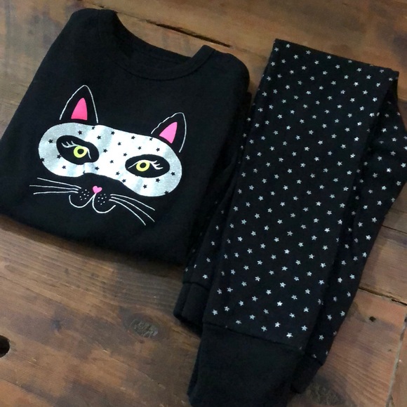 Black cat sparkle pyjamas - Picture 2 of 3